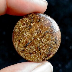 100% Natural Bronzite Cabochon Attractive Top Grade Quality Bronzite Loose Gemstone Fire play Shape Round Making Jewelry 55Ct. (29x29x6mm)