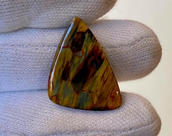 Natural Pietersite Cabochon: Blue & Gold Swirl Gemstone, 7.00 Carat