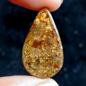 100% Natural Bronzite Cabochon Attractive Top Grade Quality Bronzite Loose Gemstone Fire play Shape Pear Making Jewelry 24Ct. (31x18x5mm)