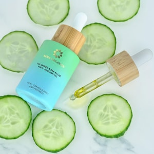 Organic Cucumber & Sea Algae Anti-Blemish Face Oil | Natural Acne Treatment | Soothing, Clarifying, Vegan Skincare | Aura Organics