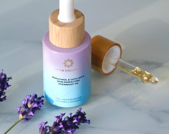 Illuminating Night Face Oil – Organic, Vegan & Handmade | Natural Retinol Alternative | Nourishing Overnight Skincare | 30ml