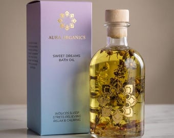 Lavendelbadolie – biologische aromatherapie, veganistische badweek met gedroogde bloemen