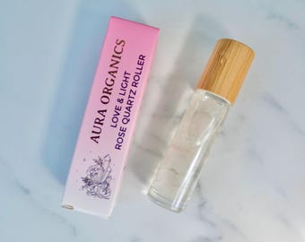 Rose Quartz Aromatherapy Crystal Pulse Point Roller | Aromatherapy Roll On | Self Care | Essential Oil | Gifts for Her | Crystal Gift