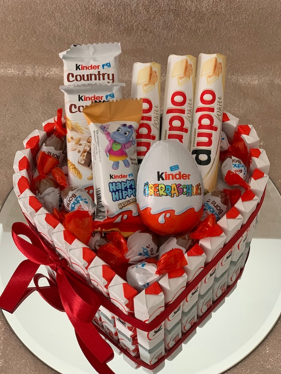 Geschenk Pralinen Torte Geschenk Geburtstag Herz oder Kreis Süßigkeiten Valentinstag Muttertag Hochzeitstag