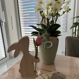 Letzte Bestände, Holzhase mit Vase / Reagenzglas Bild 4