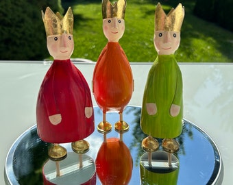 Heilige 3 Könige im Set, 2 verschiedene Farbmodelle, Metallfiguren 17 cm , Dekoidee, Geschenkidee, Weihnachten