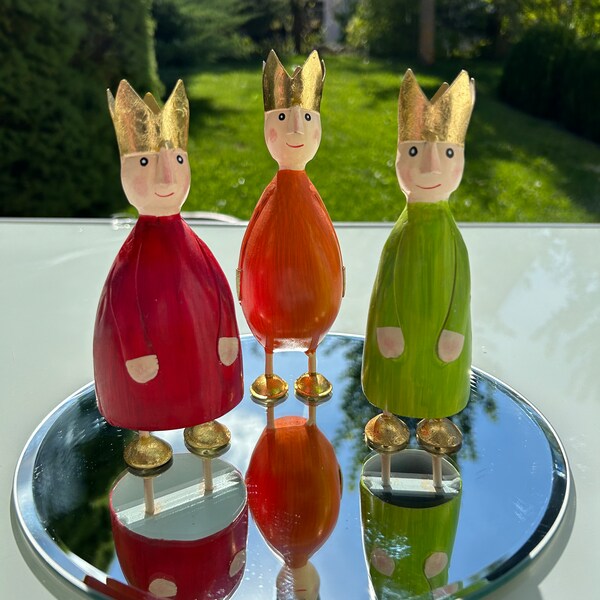 Holy 3 Kings in a set, 2 different color models, metal figures 17 cm, decoration idea, gift idea, Christmas