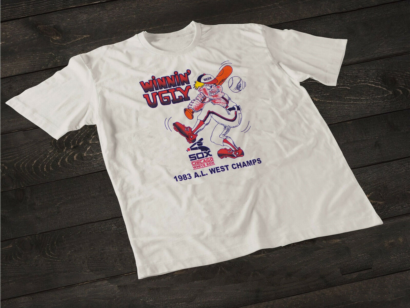 Screen Stars, Shirts, 983 Chicago White Sox Winning Ugly T Shirt Mlb  Vintage Rare Black Size L