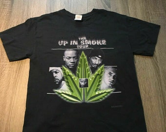 Caliente S2000 Up In Smoke Tour camisa negra Snoop Dre Rap Hip Hop ConcertBe Se Tr nuevo