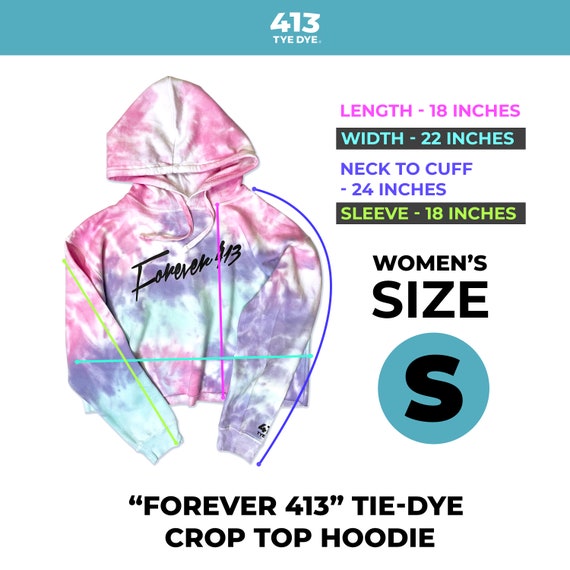 Tie-dye Crop Top Pullover Hoodie | Tye Dye Crop Top Cotton