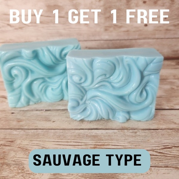 Sauvage Type for Men Soap. Handmade All Natural Goat Milk & Mango Butter Soap. Makeup Brush Cleaner. Masculine Soap