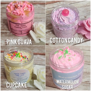 65+ Scents: Create Your Own Whipped Foaming Soap Sugar Scrub!  4, 6 oz or 8 oz. Whipped Body Wash & Sugar Scrub in 1. BUY 1 GET 1 FREE