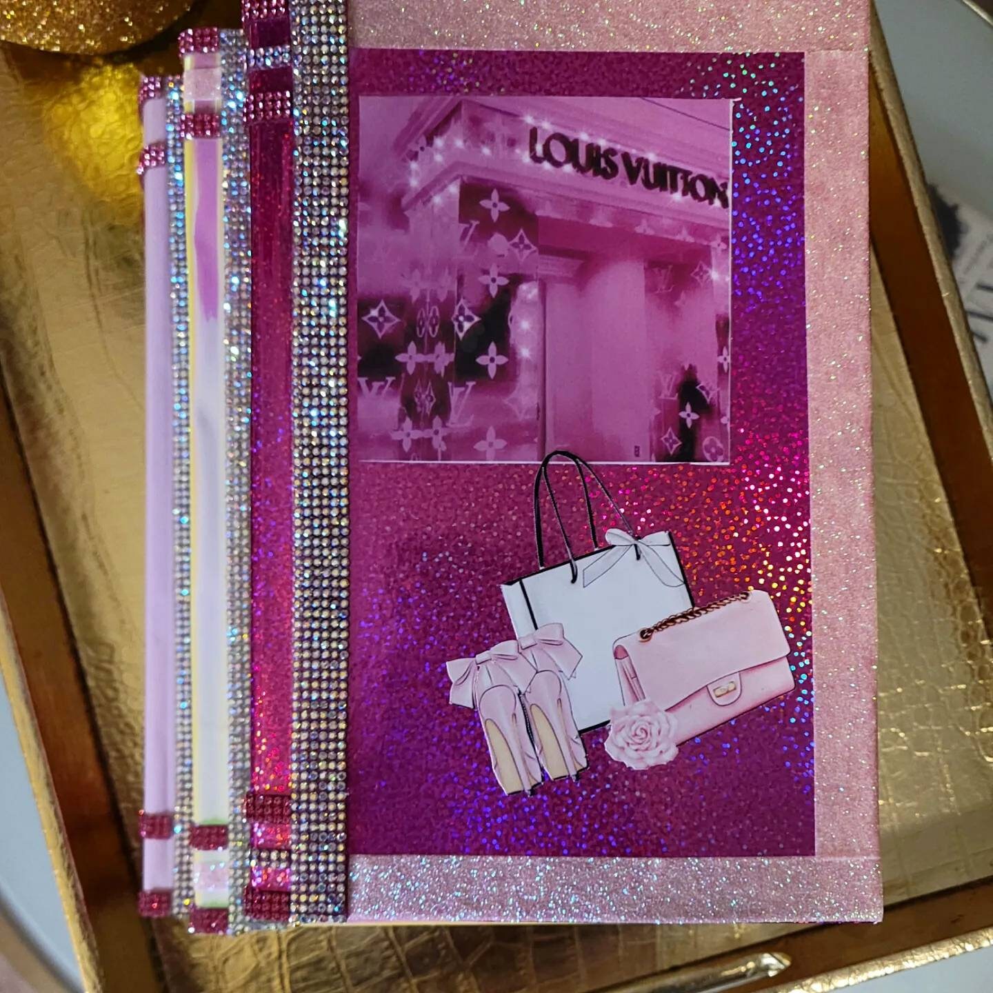 Glam Book Stack set of 3.custom Coffee Table Decor. Pink Etsy