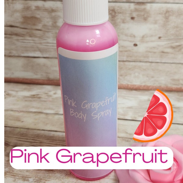 Pink Grapefruit Moisturizing Body & Hair Spray. 4 oz Handmade Alcohol Free Hair and Body Mist.  Room Freshener