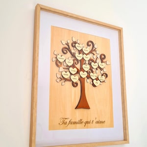 Personalized Family Tree Wood Wall Art | Custom 3D Layered Tree of Life Frame — New Mom or Grandparent Gift