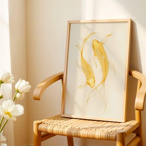 Koi Fish Wall Art Printable, Japanese Aesthetic Digital Print, Vintage Fish Artwork, Zen Home Decor, Instant Download, Japanese Gift Art