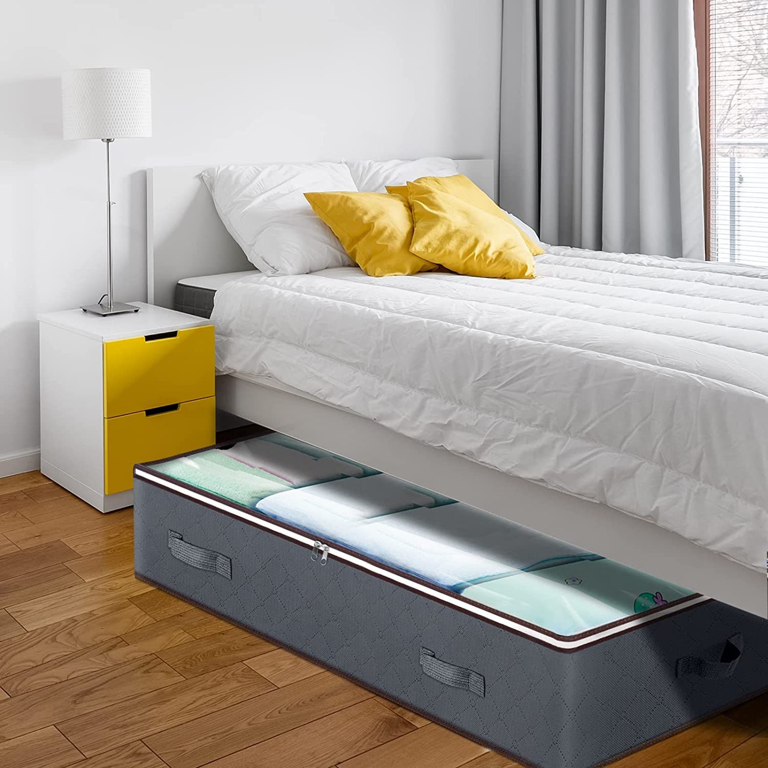 6 Pack 90L Under Bed Storage Containers Thick Storage Bins Etsy