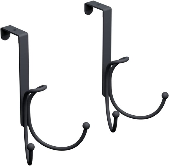 2 Pack Matte Black Over the Door Hooks Heavy Duty Door Hooks Etsy