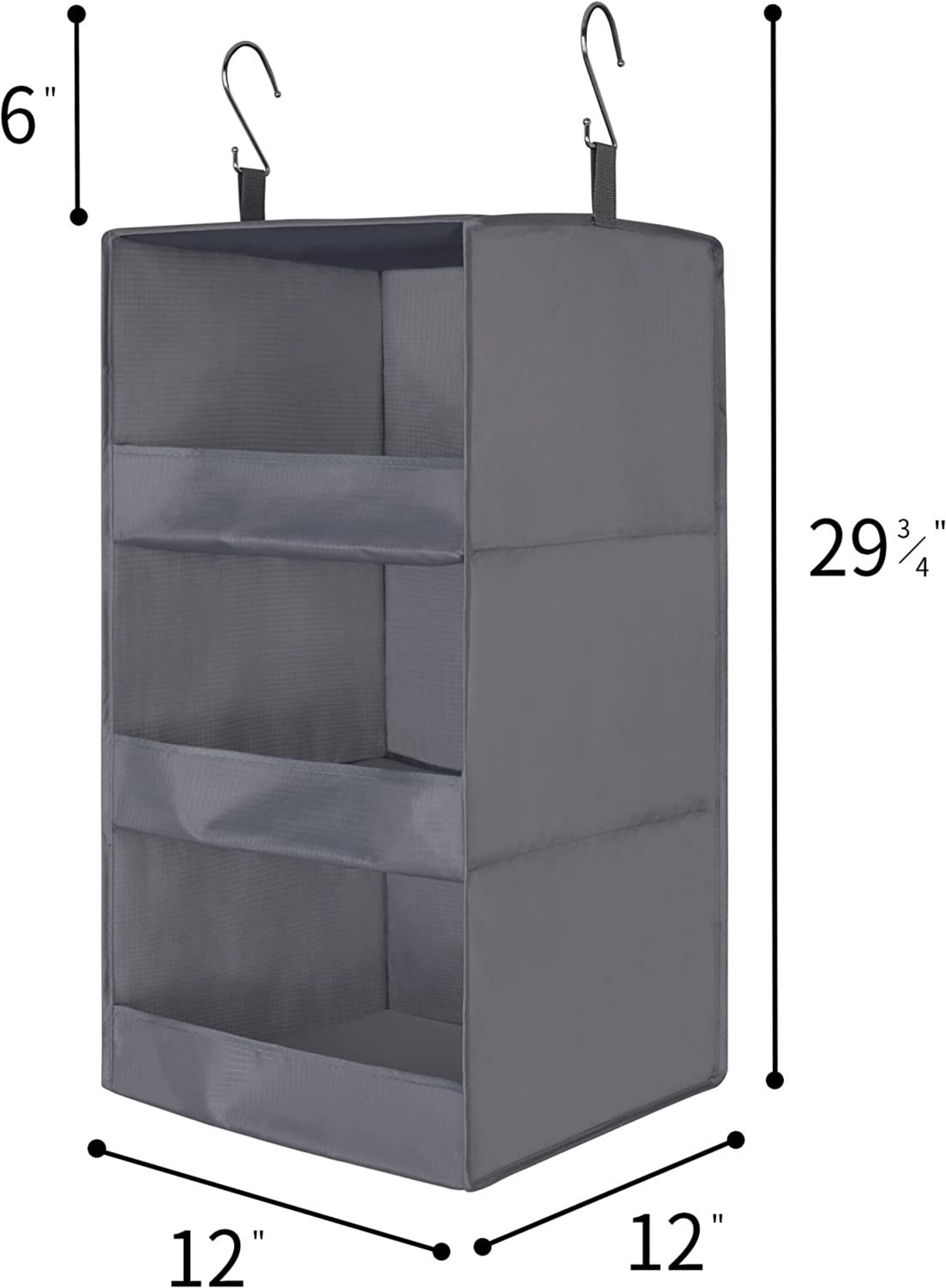 1 Pack 3 Shelf Hanging Closet Organizer Collapsible Hanging Etsy