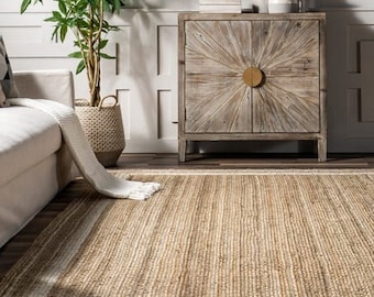 Handmade Jute Rug, Jute Braided Rug, Natural Rug, Bohemian Rug, Jute Area Rug, Jute Woven Rug , Large Area Rug, Eco Friendly Rug