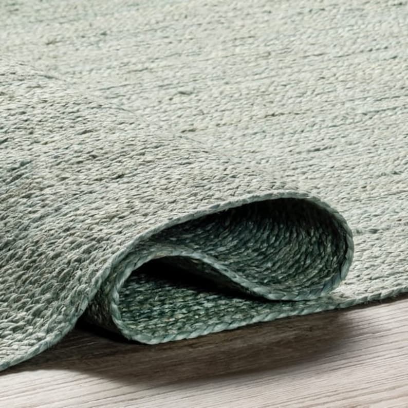 Hand Braided Natural jute Rug, Square Carpet, Rectangle Rug, jute area rug, Oriental rug, Braided carpet, Bohemian rug , Runner rug