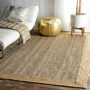 Natural Jute Braided Handmade Natural Jute Rectangle Rug Eco Friendly Pure Vegan Living Room Jute rug area rug Jute rug Warm Rug