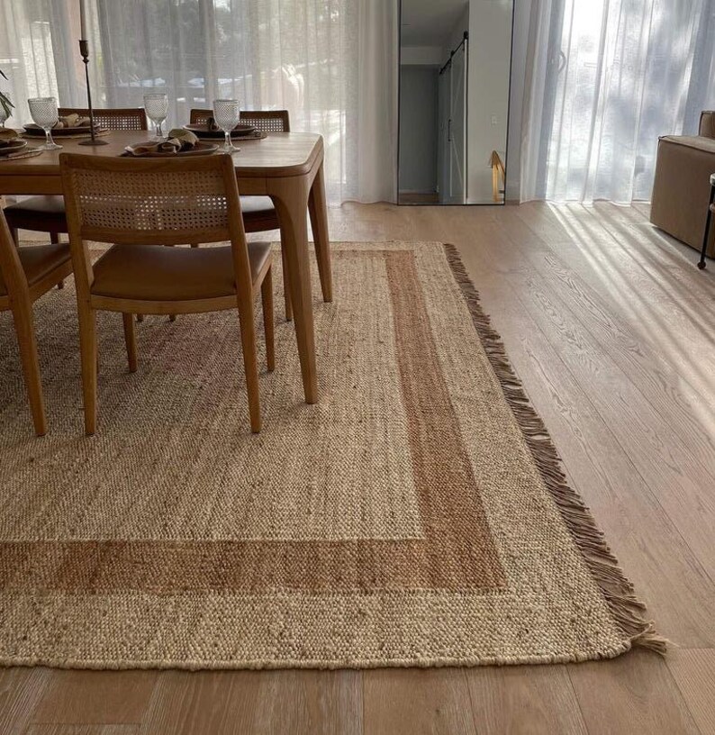 10x12,8x10ft White and Natural Hemp Jute Rungsextra Large Jute Rugs