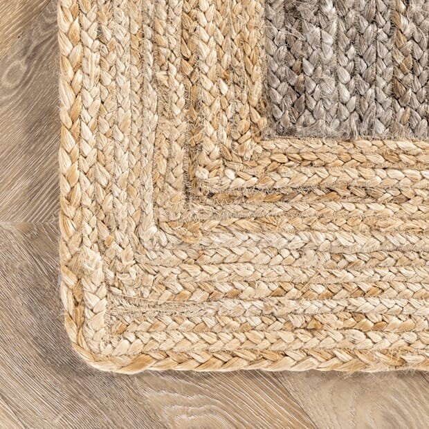 9x12natural Jute Rug Jute Braided Rug Bohemian Jute Rug Rectangular ...