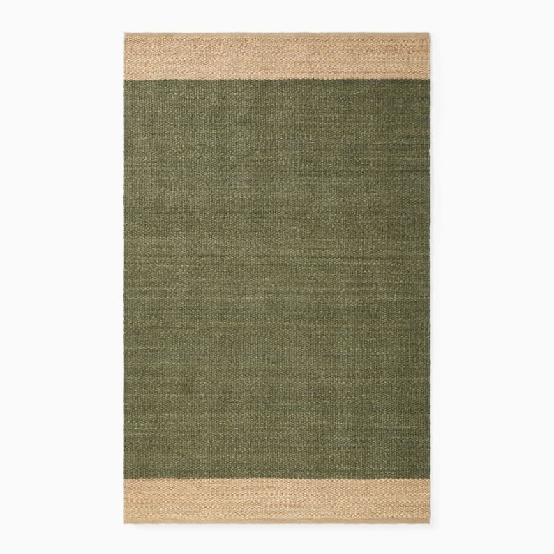 9x12 Handmade Green With Natural Hemp Jute Rungs-Extra Large Jute Rugs green Jute Rugs-Stripes jute Rug, Large Area Hemp Rug For Hallway Rug
