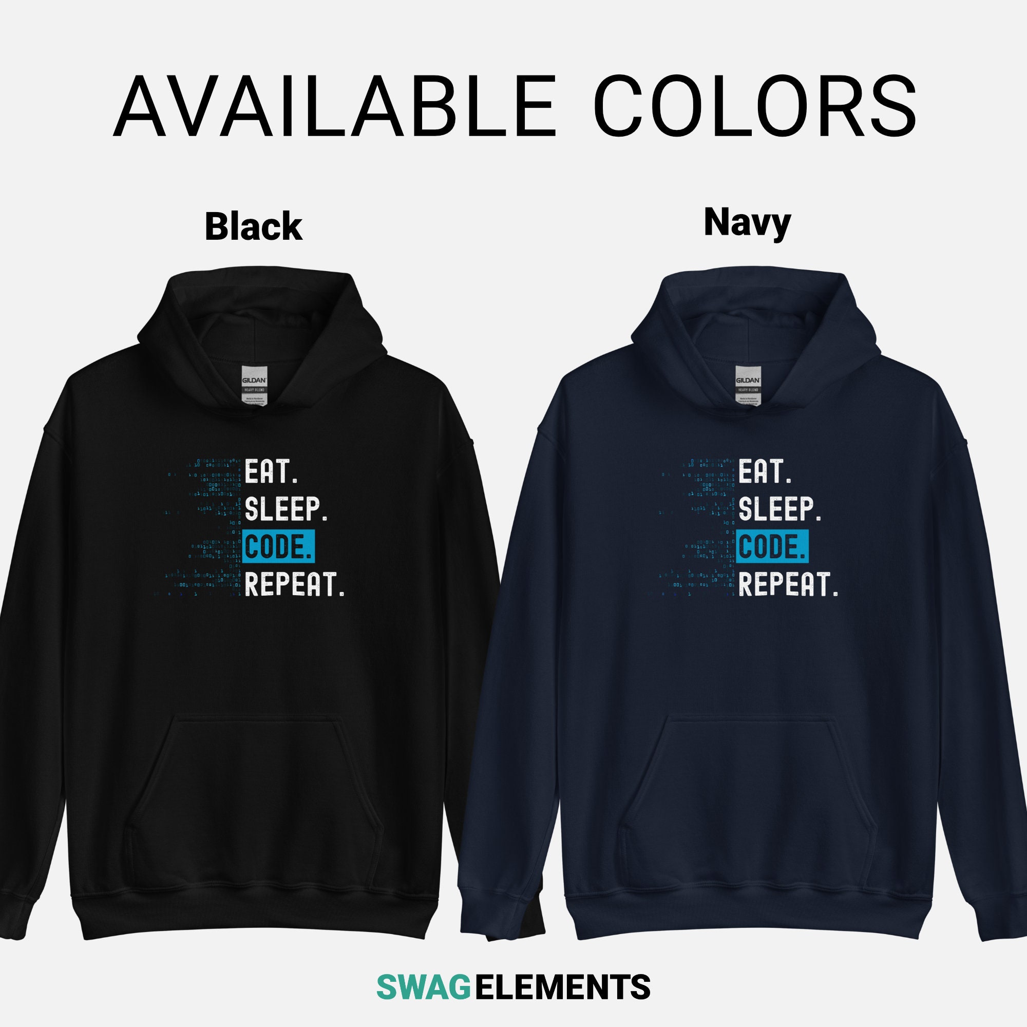Eat Sleep Code Repeat Software Engineer Hoodie Unisex Programmer ...