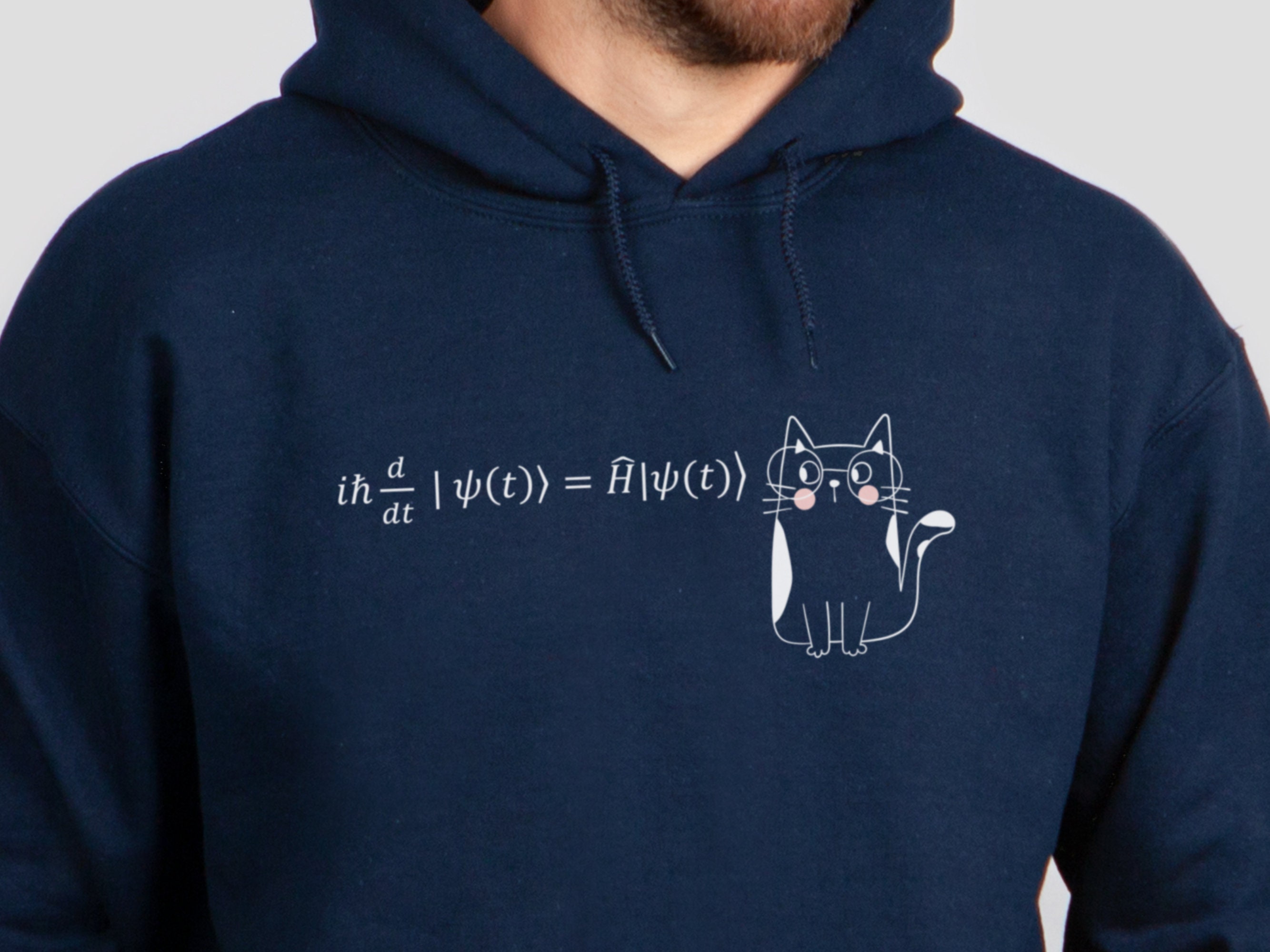 Printify Cute Oversized Hoodies| Graphic Hoodies Women| Cat and His Coffee Hooded Sweatshirt Light Blue / 4XL