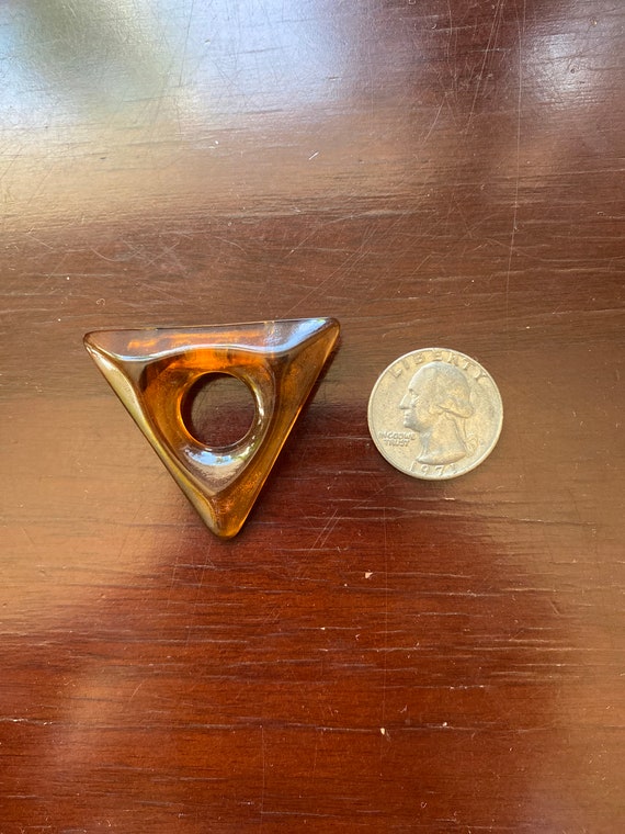 Vintage 70's Triangle Pin/Brooch - image 5