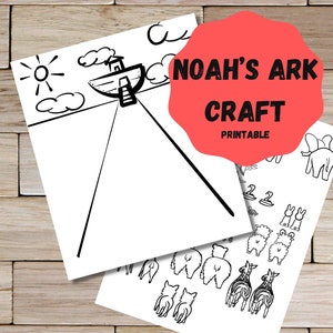 Digital download Sunday school craft Noah’s ark craft digital download kids crafts Noah’s ark printable activity