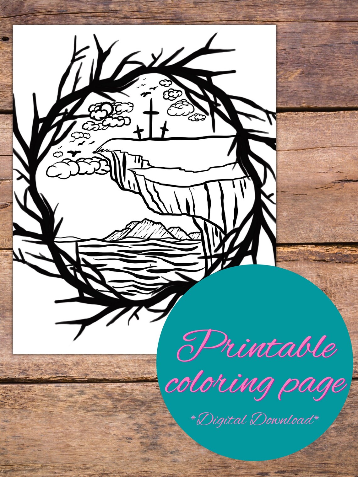 Printable Coloring Page Printable Sunday School Activity Digital ...