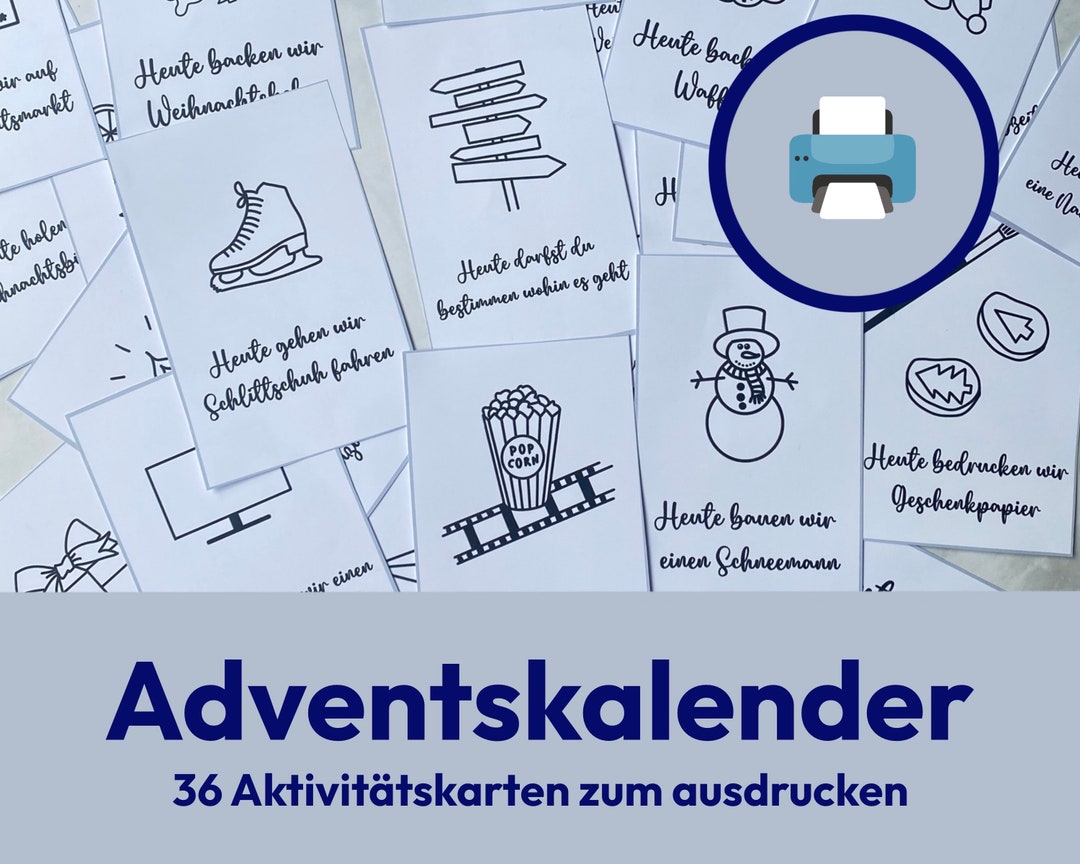 Advent Calendar Voucher Booklet Children's Activities Etsy