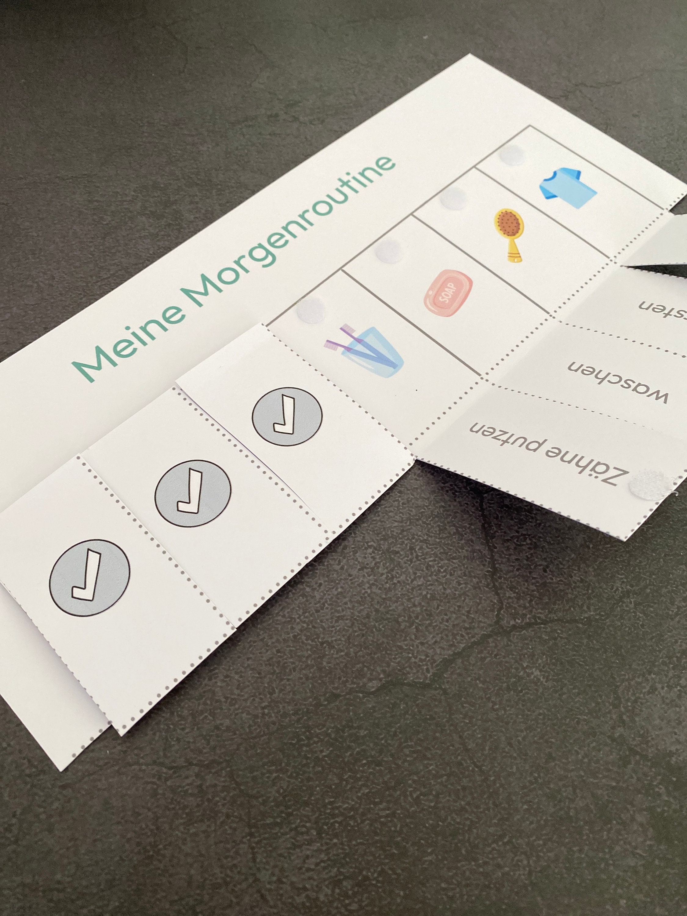 Morgenroutine Plan für Kinder zum abhaken Routineplaner Kleinkinder ...