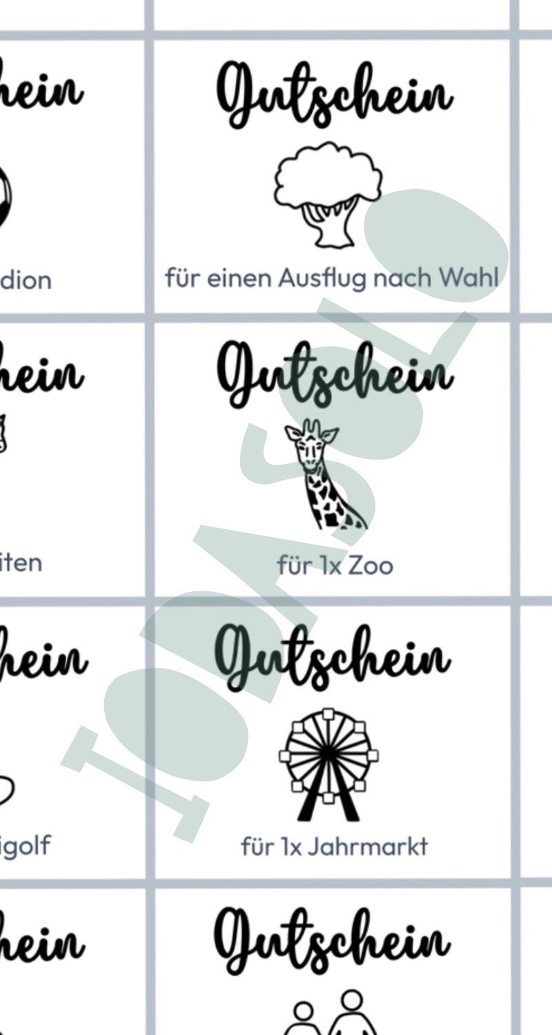 Gutscheine für Kinder Coupons Teenager Medienzeit Schulkinder
