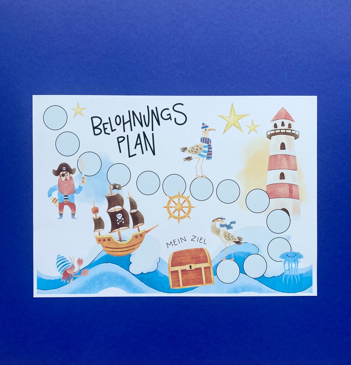 Belohnungsplan Jungs Belohnungstafel nach Montessori Verstärkerplan PDF Download zum ausdrucken