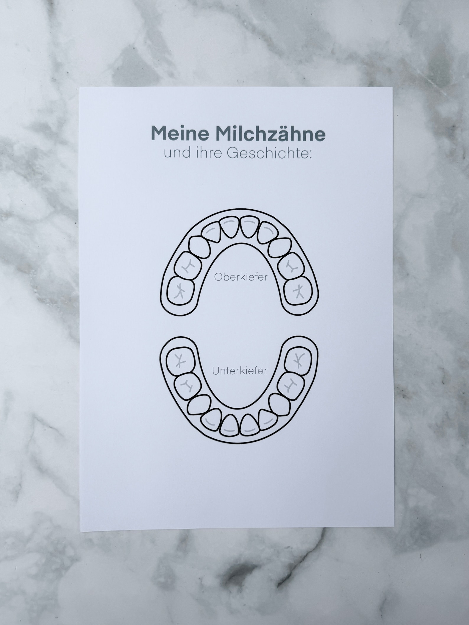 Milchzahn Kalender Wackelzähne Poster Milchzahngebiss Download zum 
