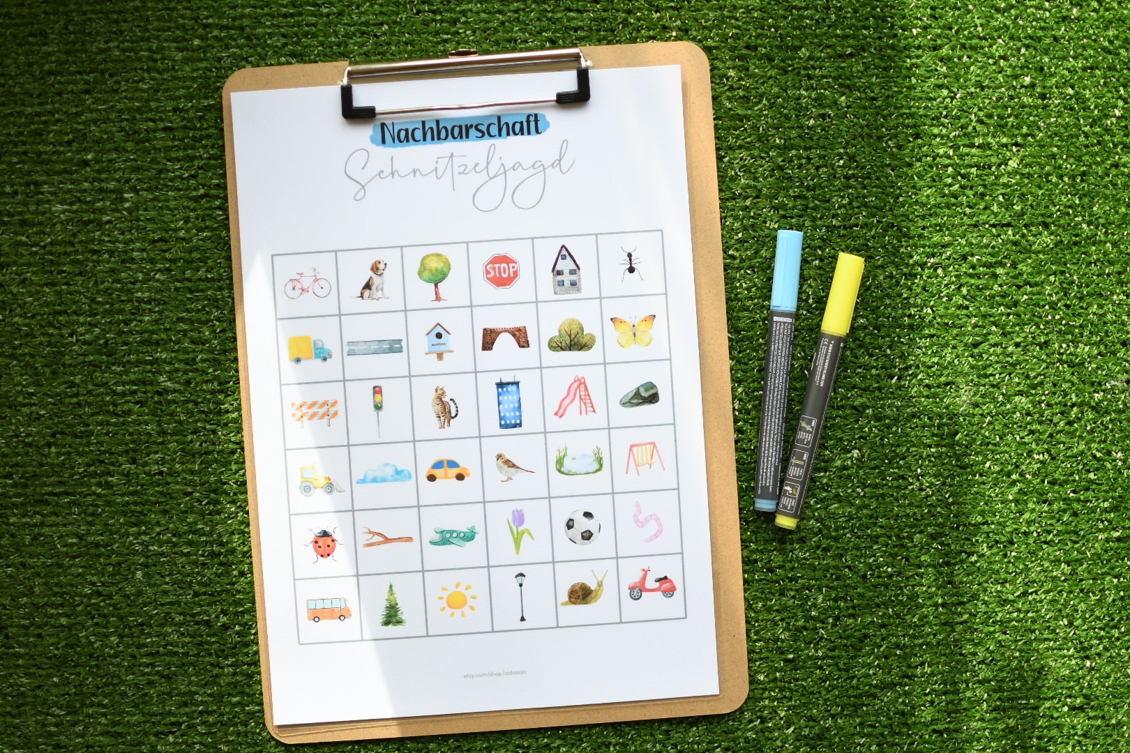 Schnitzeljagd Kinder Schatzsuche Kindergeburtstag Rallye Frühling