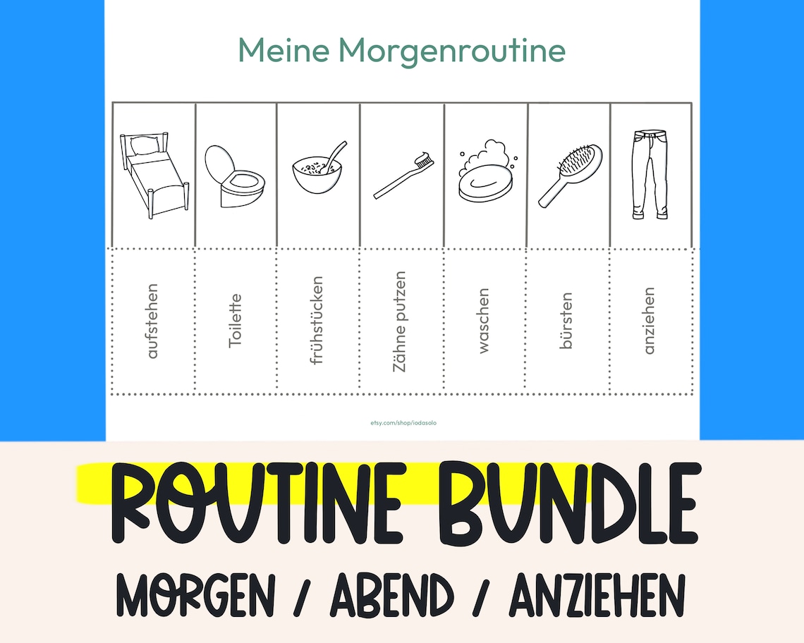 Routine Plan Bundle Belohnungstafel Kind Routine Morgens Tagesplan ...