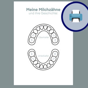 Calendrier des dents de lait Affiche des dents lâches Dents de lait Télécharger pour imprimer Cadeau de la fée des dents Calendrier des dents de lait Album mémoire