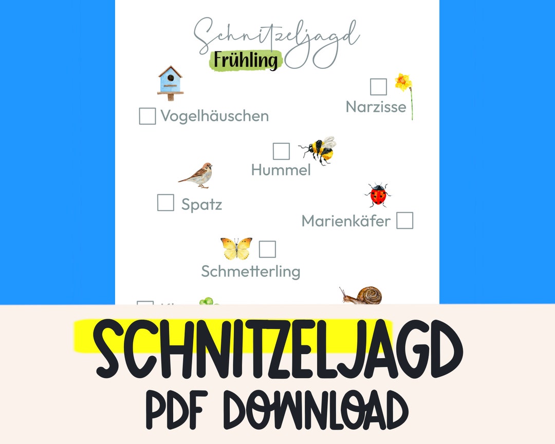 Schnitzeljagd Frühling Schatzsuche Kinder Beschäftigung Ostern