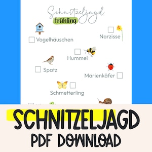 Schnitzeljagd Frühling Schatzsuche Kinder Beschäftigung Ostern Schatzsuche Garten Spiel Montessori Lernmaterial Natur Beschäftigung Kinder