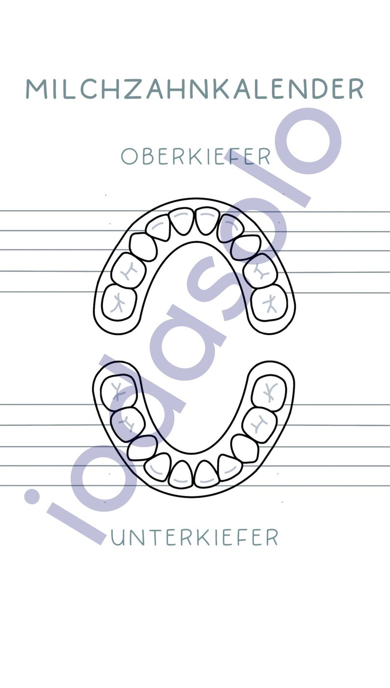 Milk Teeth Calendar Download Baby Teeth Calendar Milk Teeth Reminder ...