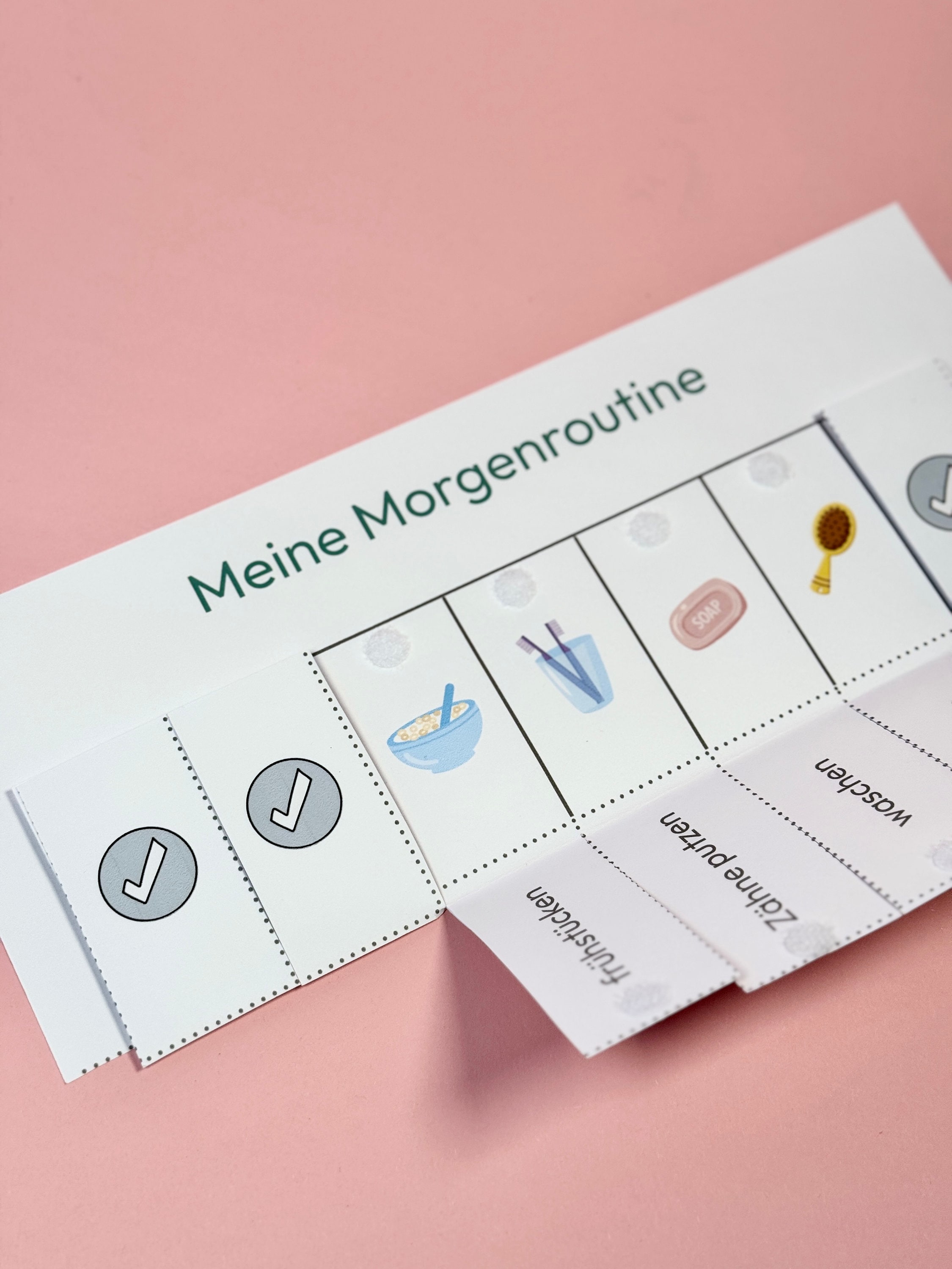 Morgenroutine Plan für Kinder zum abhaken Routineplaner Kleinkinder ...