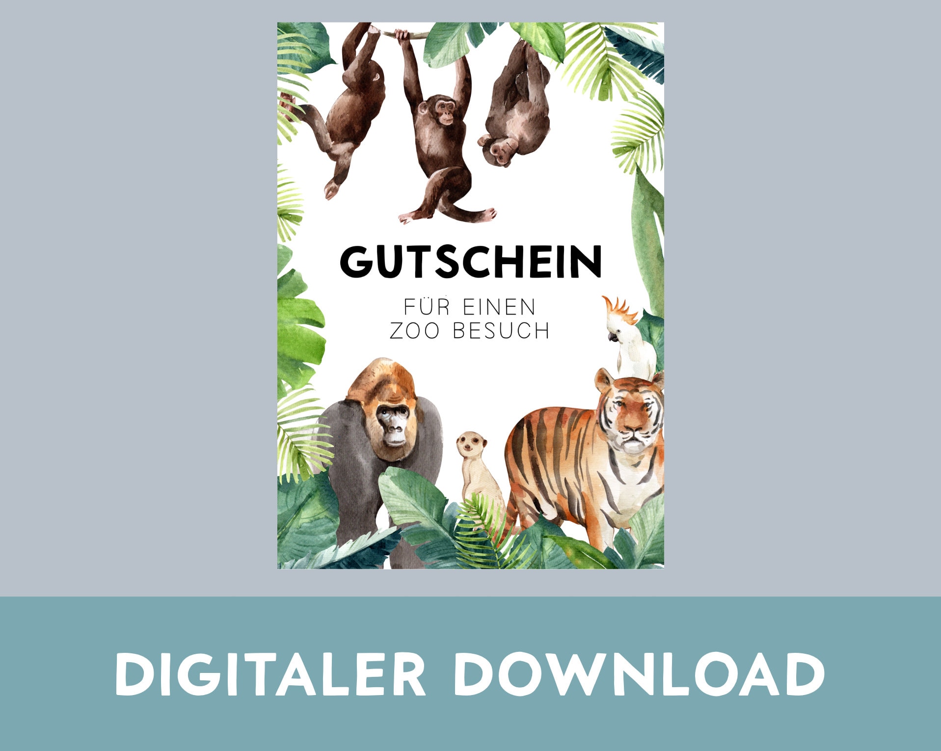 Gutscheine für Kinder Gutschein Zoo Gutscheinheft Freundin