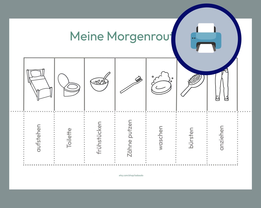 Morgenroutine Plan Tagesroutine Morgen Kinder Morgenablauf - Etsy.de