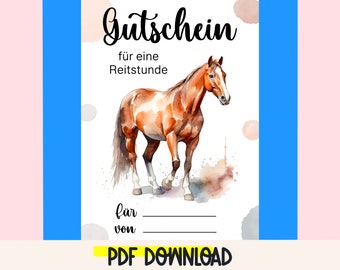 Voucher for children riding lesson voucher activities voucher booklet girlfriend voucher book riding holidays gift teenager girl voucher