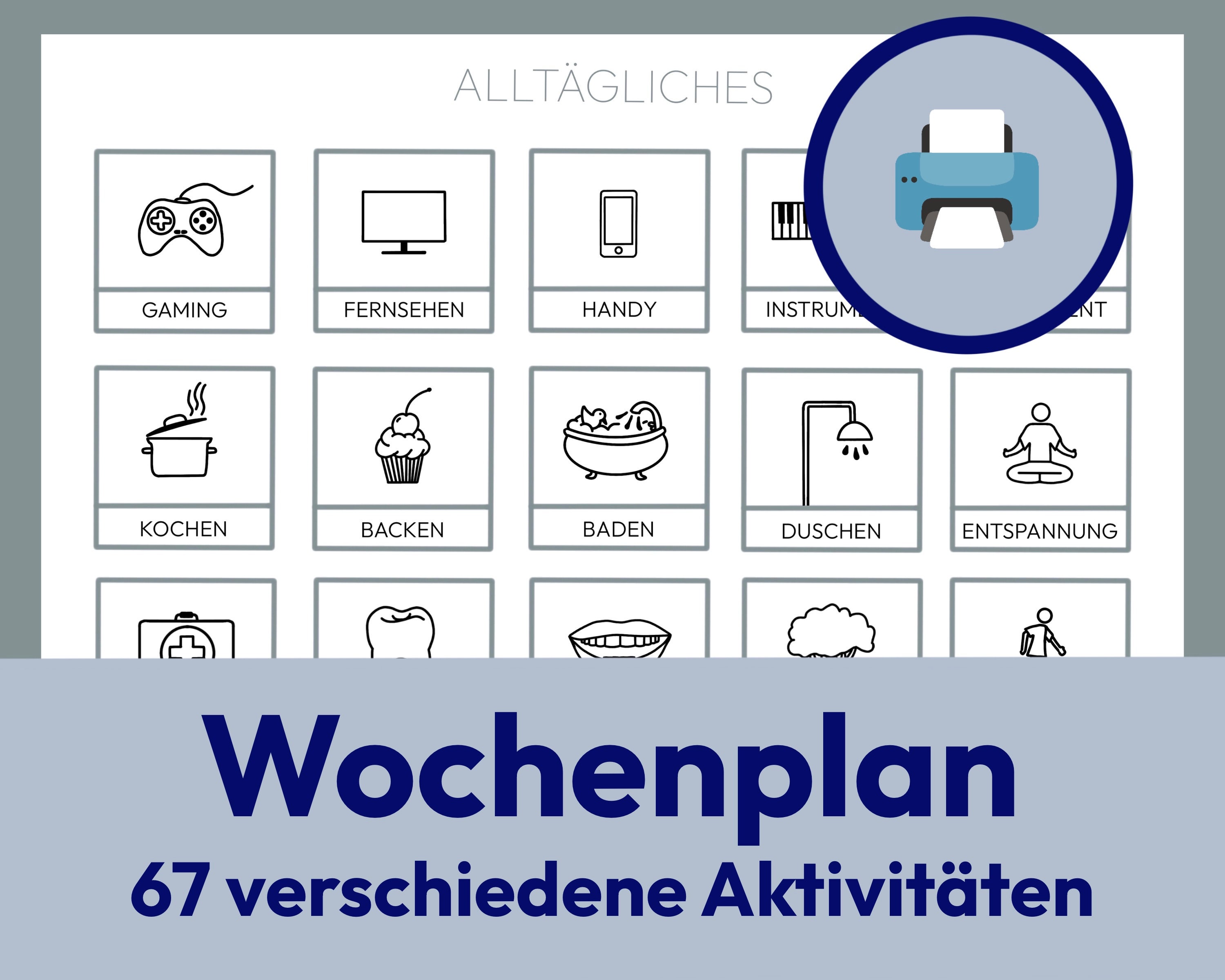 Wochenplan Kinder Tagesplan Montessori Routinekarten Kinder zum